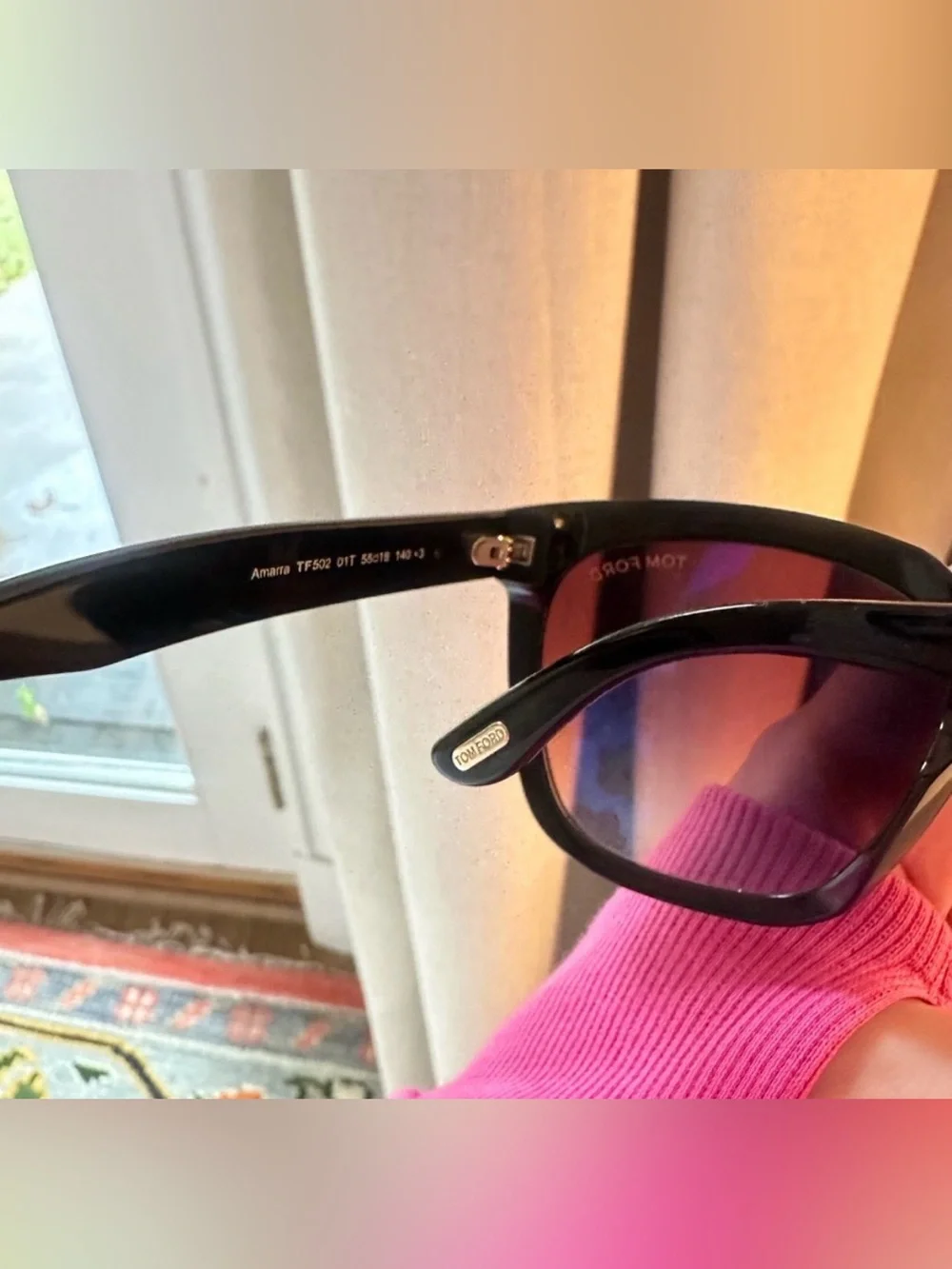 Tom Ford Amarra 55m Gradient Square Sunglasses - Like New